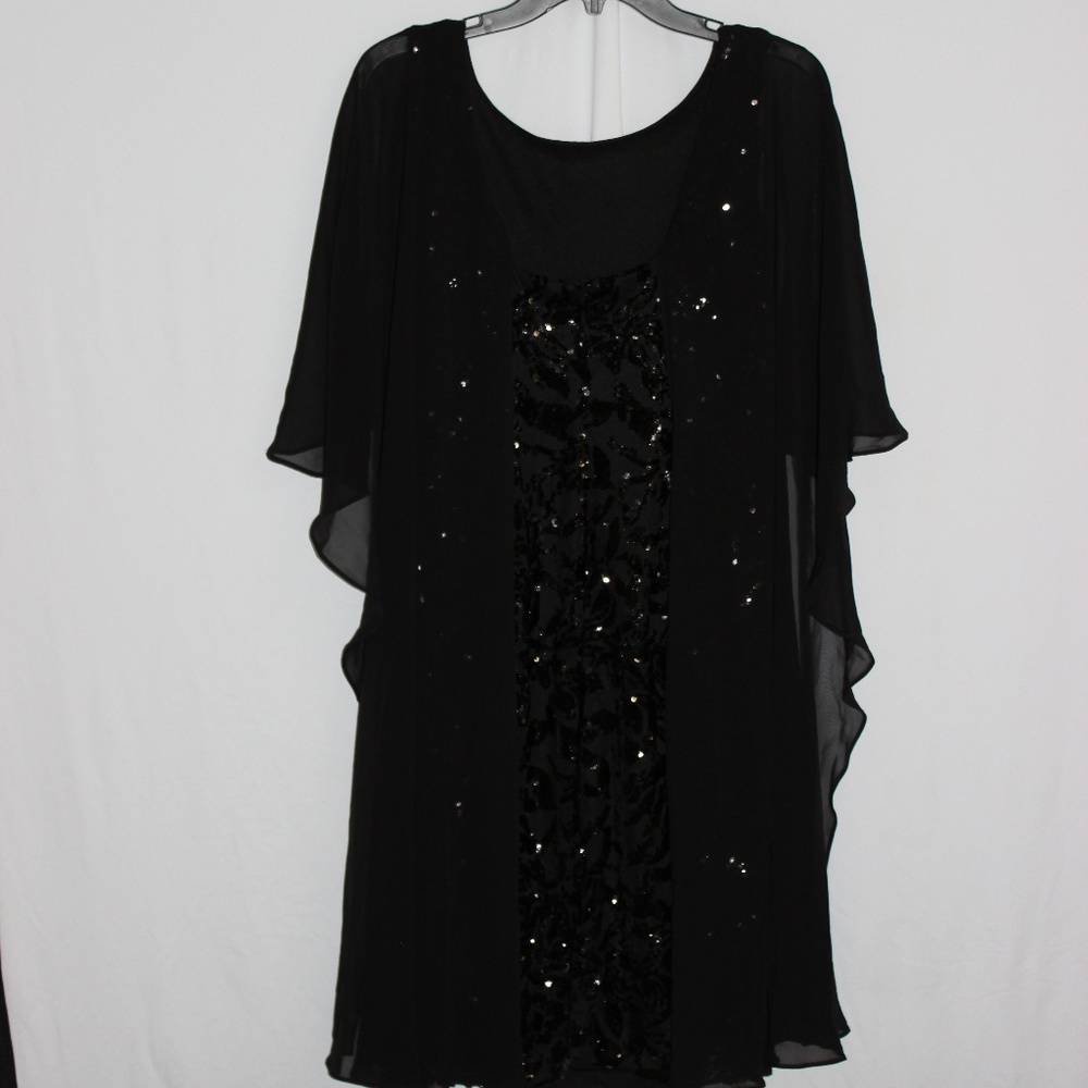 Calvin Klein Sequined Popover Cocktail Dress 8